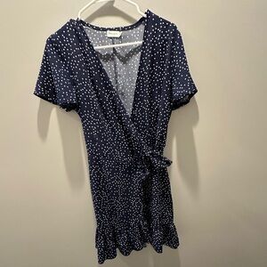 Dry Goods Navy Polka Dot Mini Dress
